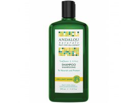 SPINDESIO SUTEIKIANTIS šampūnas su saulėgrąžomis ir citrusais Andalou Naturals, 340 ml