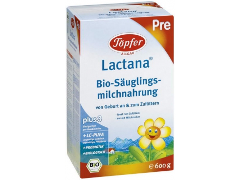 TÖPFER LACTANA Bio Pre ekologiškas probiotinis pradinis pieno mišinys,  kūdikiams nuo gimimo, neto masė 600g | Foxshop.lt
