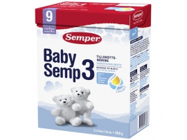 TOLESNIO MAITINIMO pieno mišinys BabySemp3, kūdikiams nuo 9 mėn., 800 g