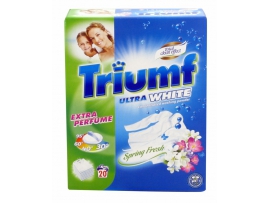 TRIUMF White Extra Perfume Spring Fresh koncentruoti skalbimo milteliai su pavasario gėlių aromatu, 20skalbimų, 1,6kg