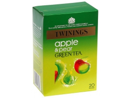 TWININGS Žalioji arbata su obuoliais ir kriaušėmis , 20pak., 40g