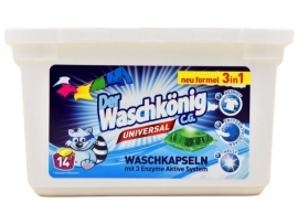 Universalios skalbimo kapsulės  Waschkonig, 14 kapsulių, 336 g