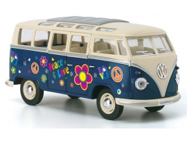 Volkswagen klasikinis autobusiukas 1962, 1:24, vaikams nuo 3 m. KINSMART (KT7005)