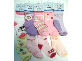 YO Baby Medvilninės kojinaitės mergaitėms L-dydis (SKC Pikotka)
