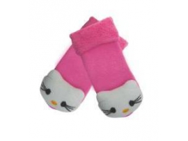 YO Kilpinės kojinaitės su žaisliuku (katytė/kiškis) mergaitei, SS dydis (SKF-TOYS)