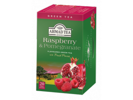 Žalioji arbata AHMAD TEA RASPBERRY & POMEGRANATE, 20*2g