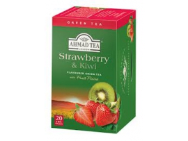Žalioji arbata AHMAD TEA STRAWBERRY & KIWI, 20*2g