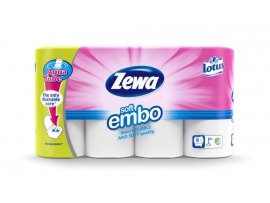 Zewa Soft Embo tualetinis popierius, 3 sluoksnių, 8 ritinėliai